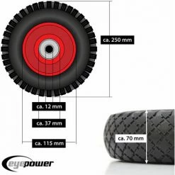 EYEPOWER Sackkarrenrad PU-Schaum 3.00-4 250x70 Bollerwagen Rad Schubkarrenrad Ersatzrad -Eyepower-Shop 11608897 3