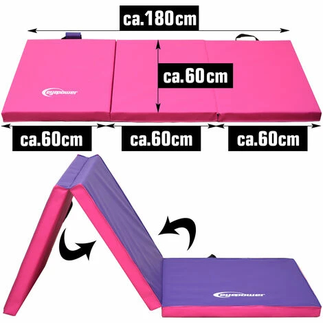 EYEPOWER XL Gymnastikmatte 180x60x5cm - Faltbare Turnmatte EYEPOWER XL Gymnastikmatte 180x60x5cm - Faltbare Turnmatte -Eyepower-Shop 12382479 2