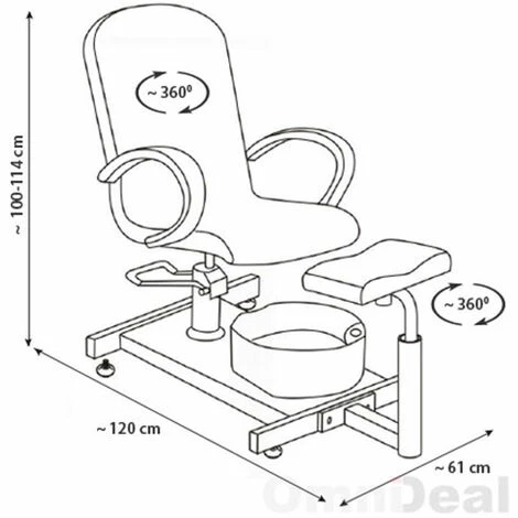 EYEPOWER Kosmetikstuhl EPR-MPS-100 / Pediküre-Stuhl Schwarz EYEPOWER Kosmetikstuhl EPR-MPS-100 / Pediküre-Stuhl Schwarz -Eyepower-Shop 12736250 5