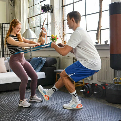 EYEPOWER 12 Bodenschutzmatten mit Rand - 63x63x2cm Fitness Bodenmatte EYEPOWER 12 Bodenschutzmatten Mit Rand - 63x63x2cm Fitness Bodenmatte -Eyepower-Shop 20861991 3