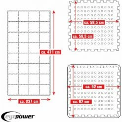 EYEPOWER 11,2 M² Poolunterlage - 32 EVA Matten 62x62 - Unterlegmatten Set Pool Unterlage -Eyepower-Shop 53910846 5