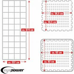 EYEPOWER 16 M² Poolunterlage - 44 EVA Matten 62x62 - Unterlegmatten Set - Pool Unterlage -Eyepower-Shop 53910848 5