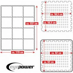 EYEPOWER 4,2 M² Poolunterlage - 12 EVA Matten 62x62 - Unterlegmatten Set - Pool Unterlage -Eyepower-Shop 53911473 5