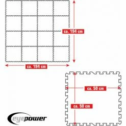 EYEPOWER 3,8 M² Poolunterlage - 16 EVA Matten 50x50 Pool Unterlage - Unterlegmatten Set 6 EYEPOWER 3,8 M² Poolunterlage - 16 EVA Matten 50x50 Pool Unterlage - Unterlegmatten Set -Eyepower-Shop 54559259 5