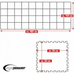 EYEPOWER 9,5 M² Poolunterlage - 40 EVA Matten 50x50 Pool Unterlage - Unterlegmatten Set -Eyepower-Shop 54633455 5