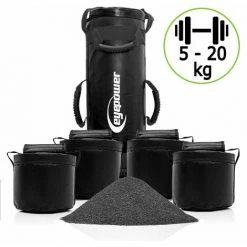 EYEPOWER 20kg Power Bag Mit 4 Kettlebell Gewichten - 20x60 Home Training Sandbag 6 Griffe 4 EYEPOWER 20kg Power Bag Mit 4 Kettlebell Gewichten - 20x60 Home Training Sandbag 6 Griffe -Eyepower-Shop 58055315 3