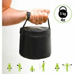 EYEPOWER 20kg Power Bag Mit 4 Kettlebell Gewichten - 20x60 Home Training Sandbag 6 Griffe 5 EYEPOWER 20kg Power Bag Mit 4 Kettlebell Gewichten - 20x60 Home Training Sandbag 6 Griffe -Eyepower-Shop 58055315 4