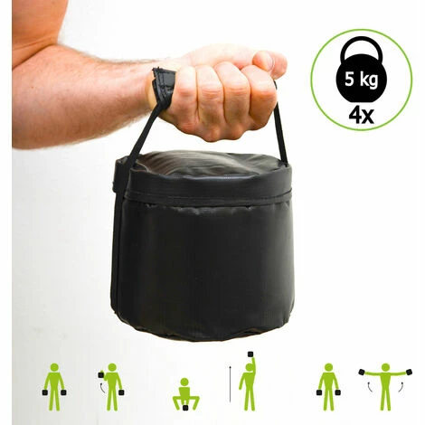 EYEPOWER 20kg Profi Power Bag mit 4 Wasserdichten Kettlebell Gewichten 6 Griffe Sandbag EYEPOWER 20kg Profi Power Bag Mit 4 Wasserdichten Kettlebell Gewichten 6 Griffe Sandbag -Eyepower-Shop 58055348 4