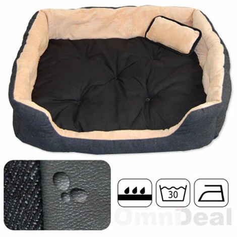 eyepower Katzenbett Hundebett 70x60x18 cm Katzenkissen Hundekissen Waschbar Tierkissen Tierbett Innenkissen Schwarz-Beige Eyepower Katzenbett Hundebett 70x60x18 Cm Katzenkissen Hundekissen Waschbar Tierkissen Tierbett Innenkissen Schwarz-Beige -Eyepower-Shop 6267859 2