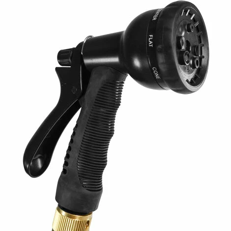 Eyepower Dehnbarer Gartenschlauch 10 - 30m Doppelter Latexkern 3-fach Verstärkt Messing Verbinder Handbrause Schwarz 4 Eyepower Dehnbarer Gartenschlauch 10 - 30m Doppelter Latexkern 3-fach Verstärkt Messing Verbinder Handbrause Schwarz – Bild 2