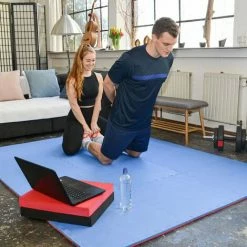 EYEPOWER 3.2qm Profi Fitnessmatte 2cm - 8er Set 63x63 Bodenschutzmatte Für Fitnessgeräte -Eyepower-Shop 63564113 3