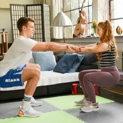 EYEPOWER 3.2qm Profi Fitnessmatte 2cm - 4er Set 90x90 Bodenschutzmatte Für Fitnessgeräte 4 EYEPOWER 3.2qm Profi Fitnessmatte 2cm - 4er Set 90x90 Bodenschutzmatte Für Fitnessgeräte -Eyepower-Shop 63564157 3