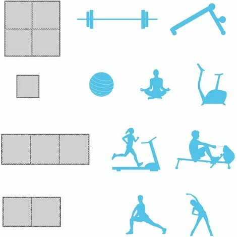 EYEPOWER 2.4qm Profi Fitnessmatte 2cm - 3er Set 90x90 Bodenschutzmatte für Fitnessgeräte EYEPOWER 2.4qm Profi Fitnessmatte 2cm - 3er Set 90x90 Bodenschutzmatte Für Fitnessgeräte -Eyepower-Shop 63564235 5