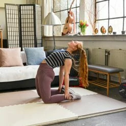 EYEPOWER 4cm Dick: 1.6qm Fitnessmatte Zum Wenden - 2 Trainingsmatten 90x90 Matte Mit Rand -Eyepower-Shop 63725321 3