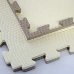 EYEPOWER Puzzlematte Sportmatte Steckmatte Inkl. Rand 90 X90cm Wendematte Beige-Braun -Eyepower-Shop 9169979 4