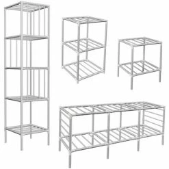 EYEPOWER Großes XXL Schrankregal Offener Kleiderschrank DIY-Regal Begehbar Faltschrank 5 EYEPOWER Großes XXL Schrankregal Offener Kleiderschrank DIY-Regal Begehbar Faltschrank -Eyepower-Shop 9170023 4