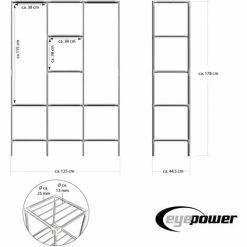 EYEPOWER Großes XXL Schrankregal Offener Kleiderschrank DIY-Regal Begehbar Faltschrank 6 EYEPOWER Großes XXL Schrankregal Offener Kleiderschrank DIY-Regal Begehbar Faltschrank -Eyepower-Shop 9170023 5