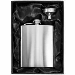 EYEPOWER Flachmann Taschenflasche 3 Modelle Edelstahl 210ml Mit Trichter -Eyepower-Shop 9170033 4