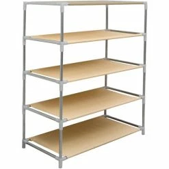 EYEPOWER Schuhregal DIY-Ausführung Stabil Rostfrei 5 Ebenen Schuhständer Schuhablage