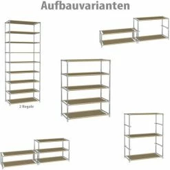 EYEPOWER Schuhregal DIY-Ausführung Stabil Rostfrei 5 Ebenen Schuhständer Schuhablage -Eyepower-Shop 9170034 4