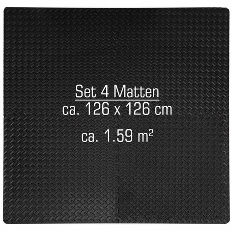 EYEPOWER 4er Set Bodenmatte mit Rand - 63x63x1cm Trainingsmatte EYEPOWER 4er Set Bodenmatte Mit Rand - 63x63x1cm Trainingsmatte -Eyepower-Shop 9170035 2
