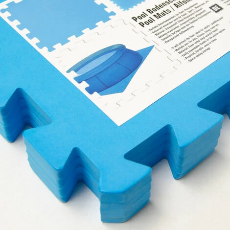 EYEPOWER Pool Bodenschutz Fliesen Matten 50 X 50 Cm Blau Puzzlematte 4 EYEPOWER Pool Bodenschutz Fliesen Matten 50 X 50 Cm Blau Puzzlematte – Bild 2