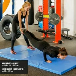 EYEPOWER XXL Weichbodenmatte 240x120x5cm - Faltbare Turnmatte -Eyepower-Shop 9170161 5