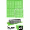 EYEPOWER 12,5 M² Poolunterlage - 36 EVA Matten 62x62 - Unterlegmatten Set Pool Unterlage