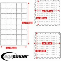 EYEPOWER 13,9 M² Poolunterlage - 40 EVA Matten 62x62 - Unterlegmatten Set Pool Unterlage -Eyepower-Shop 9170172 5