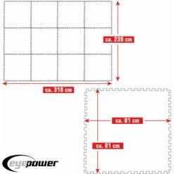 EYEPOWER 7,6 M² Poolunterlage - 12 EVA Matten 81x81 Pool Unterlage - Unterlegmatten Set -Eyepower-Shop 9675008 5