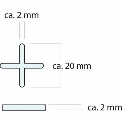 Eyepower 1000 Fliesenkreuze Fugenkreuz Fliesen Abstandhalter Fliesenfugen | Kunststoff | Ca. 2 Mm | Weiß -Eyepower-Shop 9846441 4