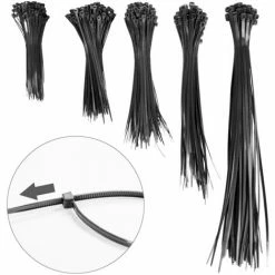 EYEPOWER 500-tlg. Kabelbinder-Set 100/120/150/200/300 Mm Schwarz -Eyepower-Shop 9846444 4
