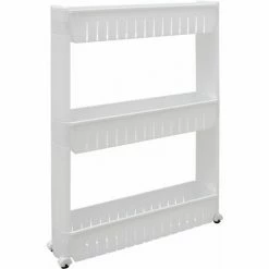 EYEPOWER Nischenregal 12,5cm Schmal Nischenwagen Rollregal Klein Küchen-Regal Standregal