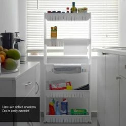 EYEPOWER Nischenregal 12,5cm Schmal Nischenwagen Rollregal Klein Küchen-Regal Standregal -Eyepower-Shop 9846481 5