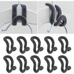 EYEPOWER 20 Anti Rutsch Kleiderbügel 10 Haken-Organizer Gummierte Raumspar-Bügel Weiß -Eyepower-Shop 9846503 4