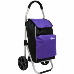 EYEPOWER 52L Einkaufstrolley Kühlfach Faltbarer Einkaufsroller XL Shopping Trolley Lila
