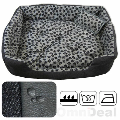 eyepower Hundebett 82x70x20 cm Hundekissen Waschbar Tierkissen Tierbett Katzenbett Katzenkissen Innenkissen Grau Tatze Eyepower Hundebett 82x70x20 Cm Hundekissen Waschbar Tierkissen Tierbett Katzenbett Katzenkissen Innenkissen Grau Tatze -Eyepower-Shop 9846581 2