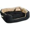 Eyepower Hundebett 82x70x20 Cm Hundekissen Waschbar Tierkissen Tierbett Katzenbett Katzenkissen Innenkissen Schwarz-Beige -Eyepower-Shop 9846582 1