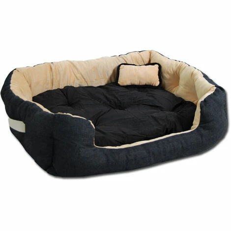 eyepower Hundebett 82x70x20 cm Hundekissen Waschbar Tierkissen Tierbett Katzenbett Katzenkissen Innenkissen Schwarz-Beige Eyepower Hundebett 82x70x20 Cm Hundekissen Waschbar Tierkissen Tierbett Katzenbett Katzenkissen Innenkissen Schwarz-Beige -Eyepower-Shop 9846582 1