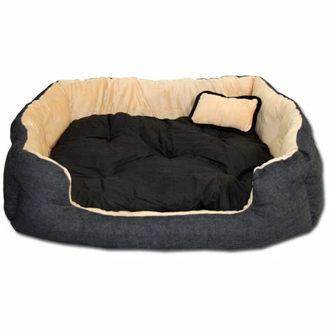 eyepower Hundebett 82x70x20 cm Hundekissen Waschbar Tierkissen Tierbett Katzenbett Katzenkissen Innenkissen Schwarz-Beige Eyepower Hundebett 82x70x20 Cm Hundekissen Waschbar Tierkissen Tierbett Katzenbett Katzenkissen Innenkissen Schwarz-Beige -Eyepower-Shop 9846582 2