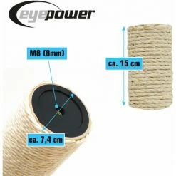 EYEPOWER 15 Cm Sisalstamm Für Katzen Kratzbaum M8 Sisal Ersatzstamm Katzenbaum 5 EYEPOWER 15 Cm Sisalstamm Für Katzen Kratzbaum M8 Sisal Ersatzstamm Katzenbaum -Eyepower-Shop 9846606 4