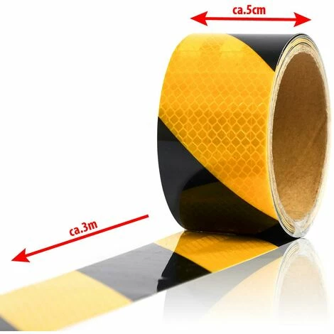 eyepower Warnklebeband Reflektorband Schwarz-Gelb 5cmx3m Sicherheit Warnband Markierung Band selbstklebendes reflektieres Signalband Eyepower Warnklebeband Reflektorband Schwarz-Gelb 5cmx3m Sicherheit Warnband Markierung Band Selbstklebendes Reflektieres Signalband -Eyepower-Shop 9855767 2