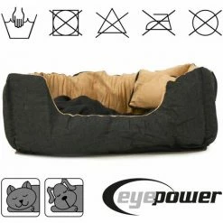 Eyepower Katzenbett Hundebett 50x45x18 Cm Katzenkissen Hundekissen Waschbar Tierkissen Tierbett Innenkissen Schwarz-Beige 5 Eyepower Katzenbett Hundebett 50x45x18 Cm Katzenkissen Hundekissen Waschbar Tierkissen Tierbett Innenkissen Schwarz-Beige -Eyepower-Shop 9855846 4